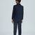 pleated suit set full sleeves blazer, shirt, pant and waist coat with bow tie - nblue