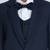 pleated suit set full sleeves blazer, shirt, pant and waist coat with bow tie - nblue