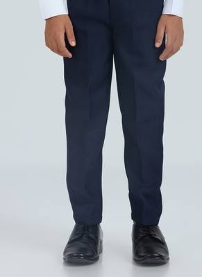 pleated suit set full sleeves blazer, shirt, pant and waist coat with bow tie - nblue 5