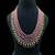 Multi-strand pink beaded necklace with pearls & blue crystal drops by treemoda