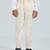 pleated suit set full sleeves blazer, shirt, pant and waist coat with bow tie - cream