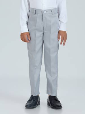 pleated collar suit set full sleeves blazer, shirt, pant and waist coat with bow tie - grey 5