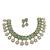 Majestic mint green & diamond floral choker necklace set by treemoda