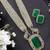 Majestic emerald & elephant motif long necklace set jewelry by treemoda
