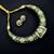 Elegant golden polish traditional meenakari kundan jadau polki hasli, necklace with earrings set jewelry by treemoda