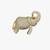 Gold-toned crystal elephant brooch with ruby eye accent by treemoda