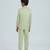 sequence suit set full sleeves blazer, shirt, pant and waist coat with bow tie - pgreen