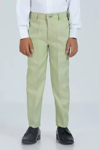 sequence suit set full sleeves blazer, shirt, pant and waist coat with bow tie - pgreen
