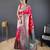 Pink self design embellished silk blend saree with blouse 