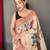 Pink embellished self design silk blend saree with blouse