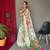 Green embellished self design silk blend saree with blouse