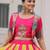 multicolor Roman Maslin Crochet Print Gotta lace embellished lehenga choli