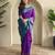 Green embellished woven silk blend saree with blouse 