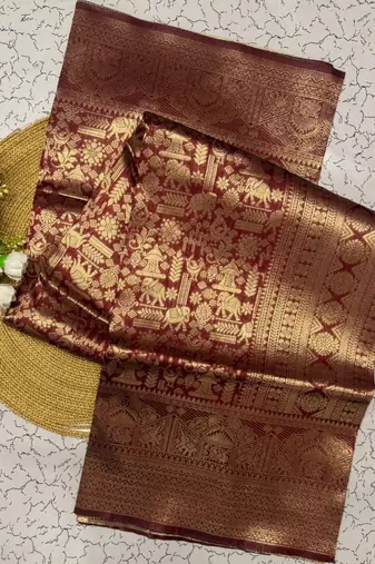 New Designer Woven Silk Women's Saree With Blouse 