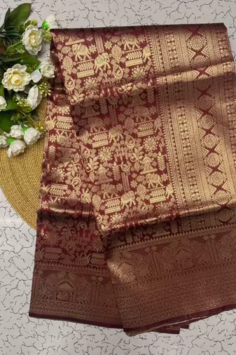 Woven Silk Women's Saree With Blouse 