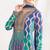 Sky blue & navy blue dabka dori & resham digital print work chinnon anarkali suit - free size stitching (size upto 42")