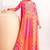 Orange & rani pink green dabka dori & reshamwork chinnon anarkali suit - free size stitching (size upto 42")