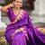 Soft pethani silk saree with zari weawing  motifs design and meenakari  weawing rich pallu.