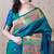 Soft silk meenakari zari woven saree with temple border.