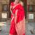Soft banarasi silk saree with zari weaving  motifd design all over the saree.