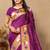 Soft pethani silk saree with zari weawing  motifs design and meenakari  weawing rich pallu.