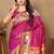 Soft pethani silk saree with zari weawing  motifs design and meenakari  weawing rich pallu.