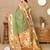 Soft pethani silk saree with zari weawing  motifs design and meenakari  weawing rich pallu.