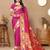 Soft pethani silk saree with zari weawing  motifs design and meenakari  weawing rich pallu.
