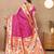 Soft pethani silk saree with zari weawing  motifs design and meenakari  weawing rich pallu.