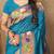 Soft pethani silk saree with zari weawing  motifs design and meenakari  weawing rich pallu.