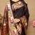Soft pethani silk saree with zari weawing  motifs design and meenakari  weawing rich pallu.