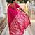 Soft banarasi silk saree with zari weaving meenakari touchup design all over the saree.