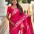 Soft banarasi silk saree with zari weaving meenakari touchup design all over the saree.