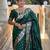 Soft banarasi silk saree with zari weaving meenakari touchup design all over the saree.