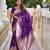 Soft banarasi silk saree with zari weaving meenakari touchup design all over the saree.