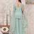 Teal georgette embroidered sharara suit