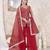Red georgette embroidered sharara suit