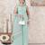 Teal georgette embroidered sharara suit