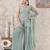 Turquiose georgette embroidered sharara suit