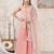 Peach georgette embroidered sharara suit
