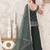 Green georgette embroidered sharara suit
