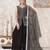 Black georgette embroidered sharara suit
