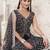 Black georgette embroidered sharara suit
