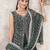 Green georgette embroidered sharara suit