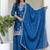 Wine chinon silk embroidered plazzo suit