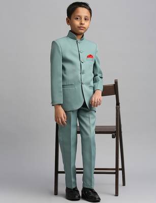 full sleeves solid ethnic wear jodhpuri - green 1