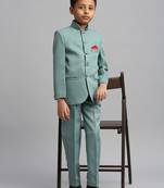 full sleeves solid ethnic wear jodhpuri - green