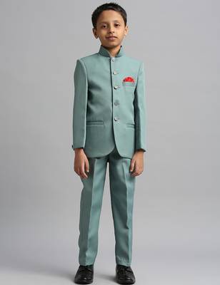 full sleeves solid ethnic wear jodhpuri - green 2