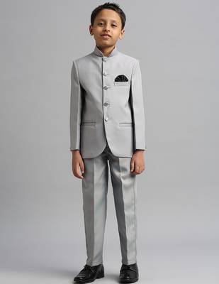 full sleeves solid ethnic wear jodhpuri - grey 2