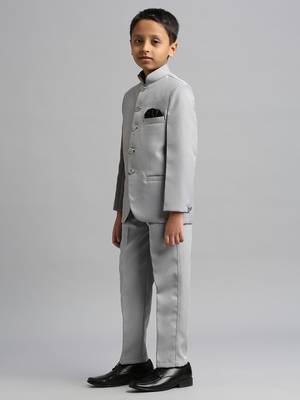 full sleeves solid ethnic wear jodhpuri - grey 3